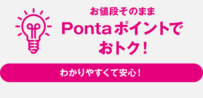 お値段そのまま Pontaポイントでおトク!