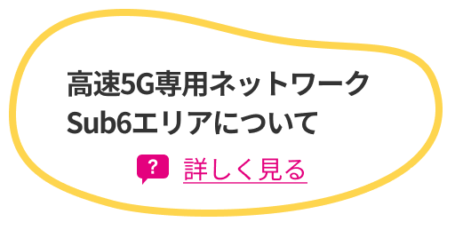 高速5G専用ネットワーク Sub6エリアについて