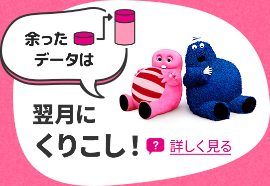 余ったデータは翌月にくりこし！