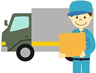 宅配業者とトラックのイメージ