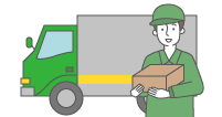 宅配業者とトラックのイメージ