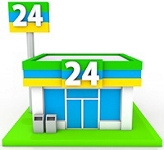 24時間マークのコンビニのイメージ