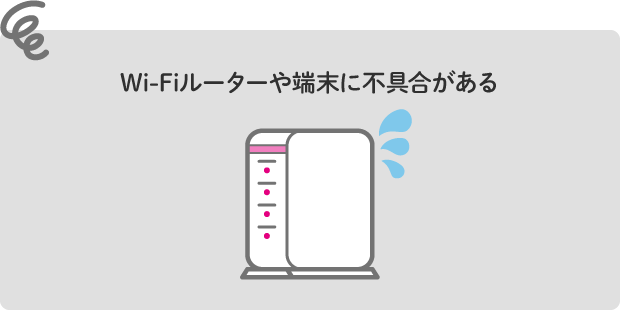 Wi-Fiルーターや端末に不具合がある