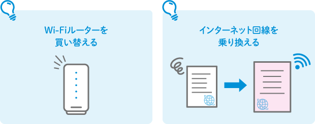 Wi-Fiルーターを買い替える インターネット回線を乗り換える
